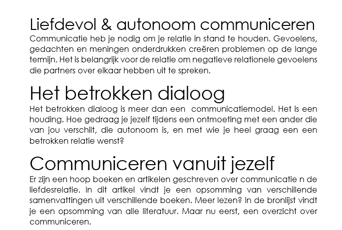 Samen Groeien Door Communicatie