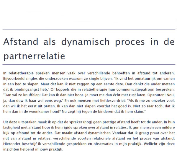 Afstand in relaties